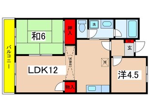 第２旭マンションの物件間取画像